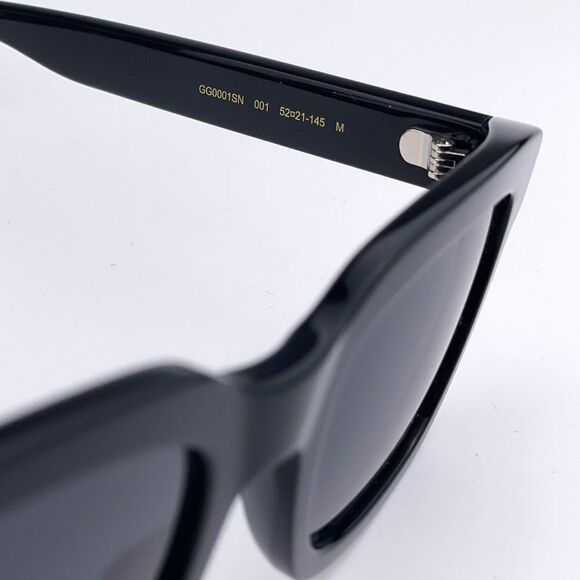 NEW GUCCI WEB GG0001SN 001 Black Smoke Square Men Sunglasses main image 4